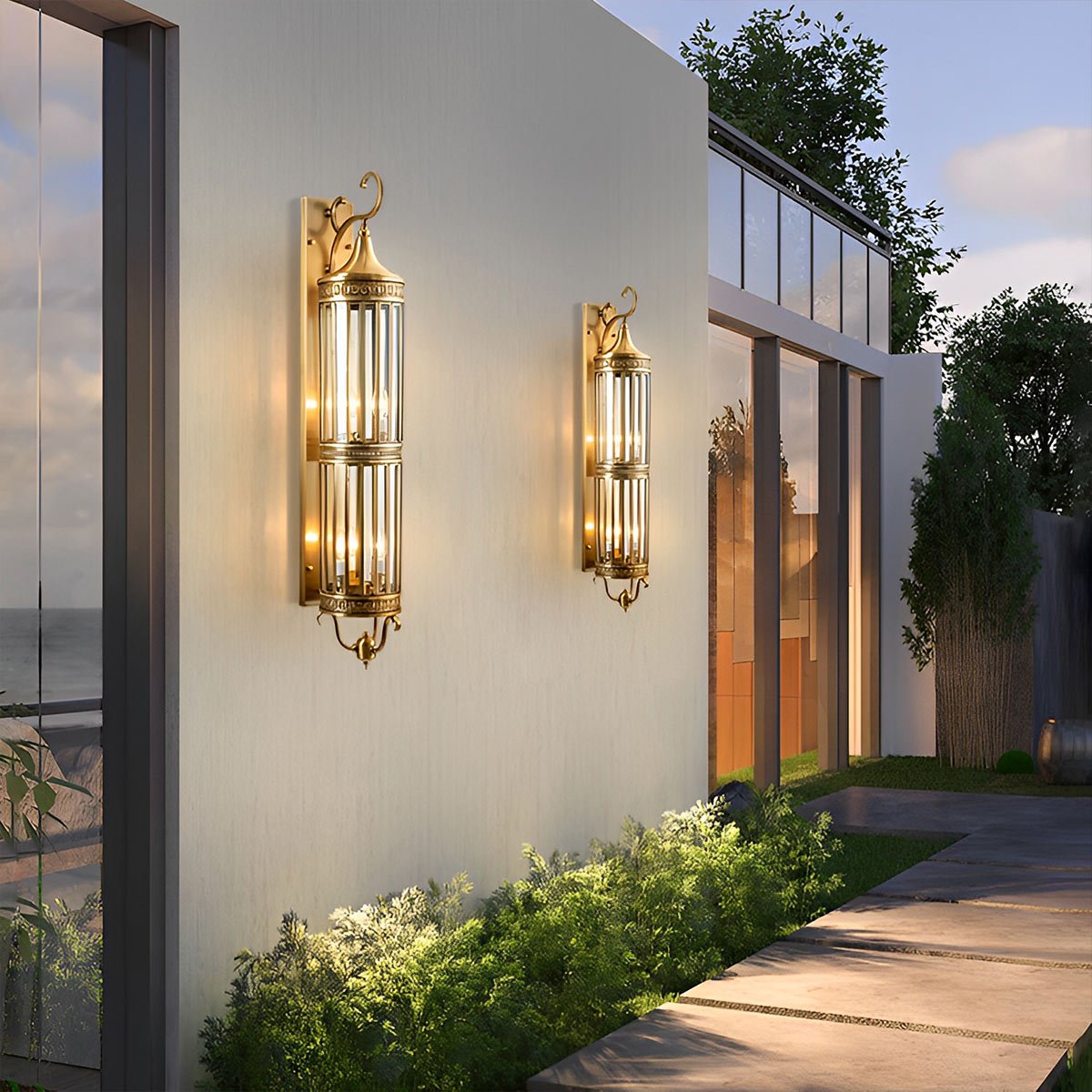 Waterproof Outdoor Vintage Mid Century LED Porch Light Wall Lights