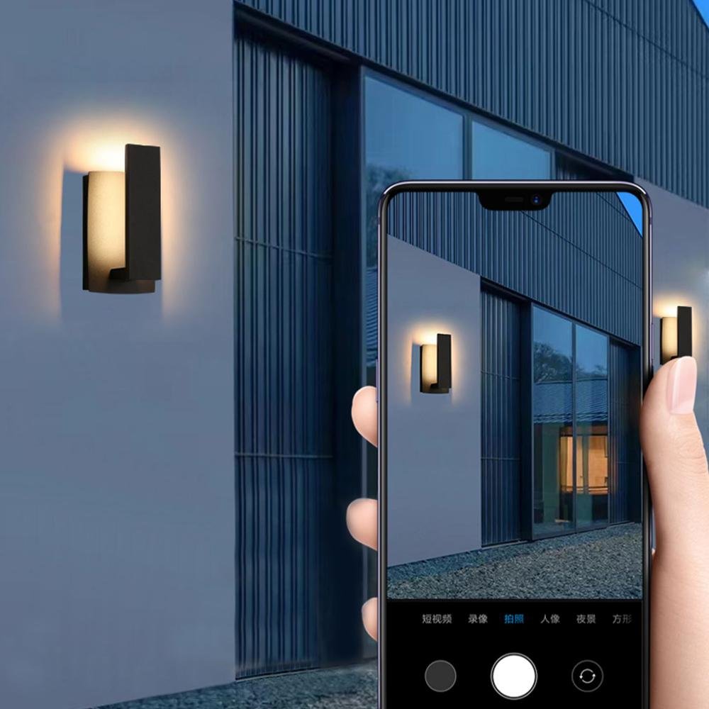Waterproof Rectangle Black LED Outdoor Wall Sconces