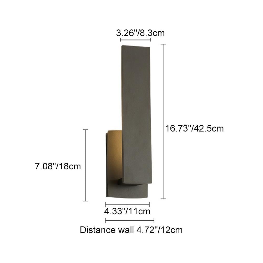 Waterproof Rectangle Black LED Outdoor Wall Sconces
