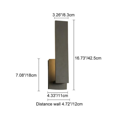 Waterproof Rectangle Black LED Outdoor Wall Sconces
