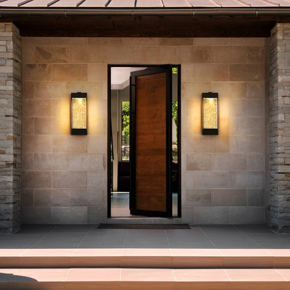 Waterproof Rectangle Crystal LED Outdoor Wall Sconces