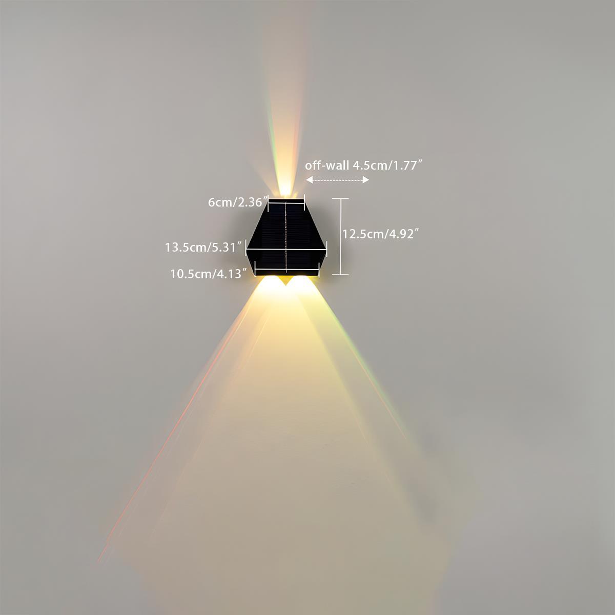 Waterproof Solar Aircraft Outdoor Up and Down Exterior Wall Washer Lights