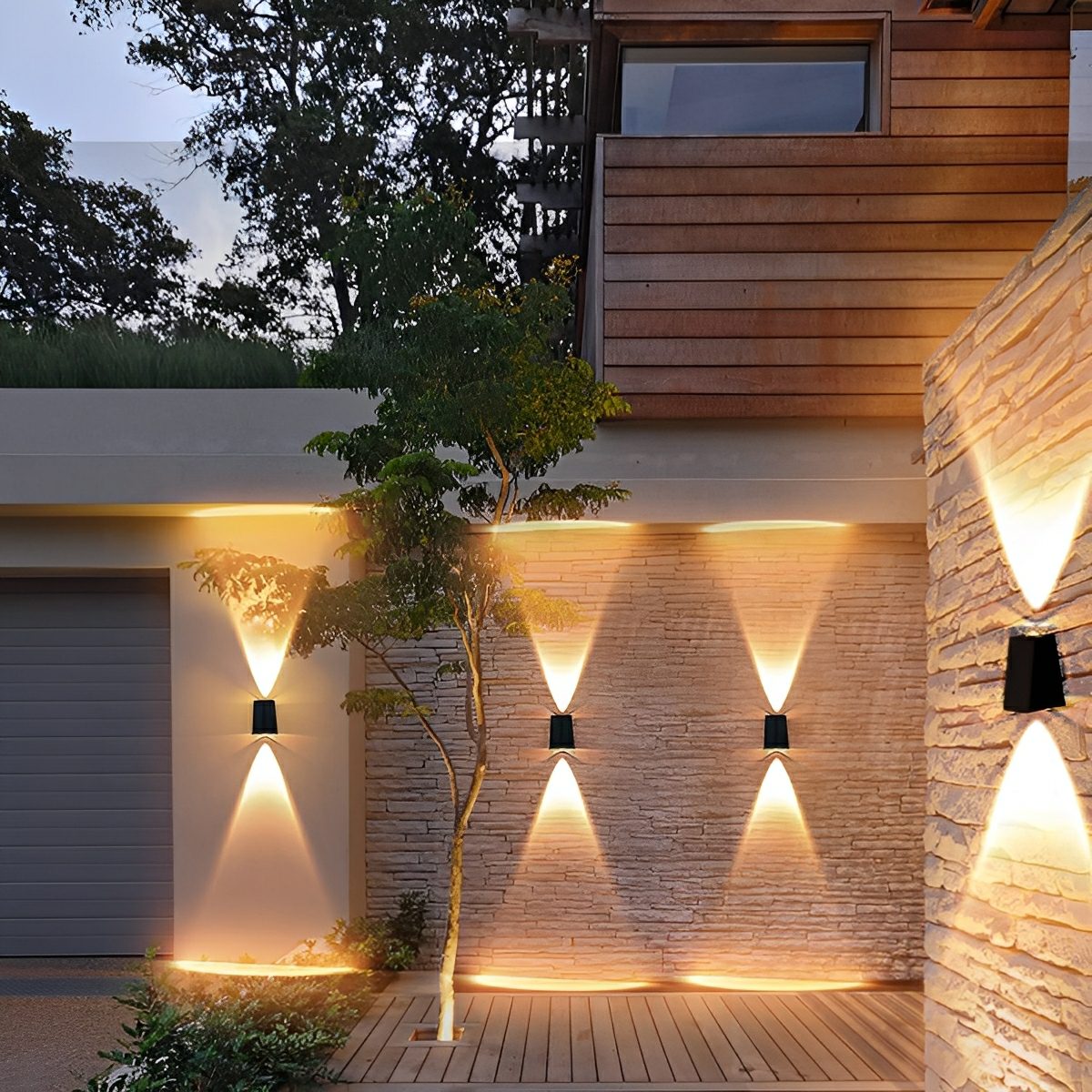 Waterproof Solar Aircraft Outdoor Up and Down Exterior Wall Washer Lights