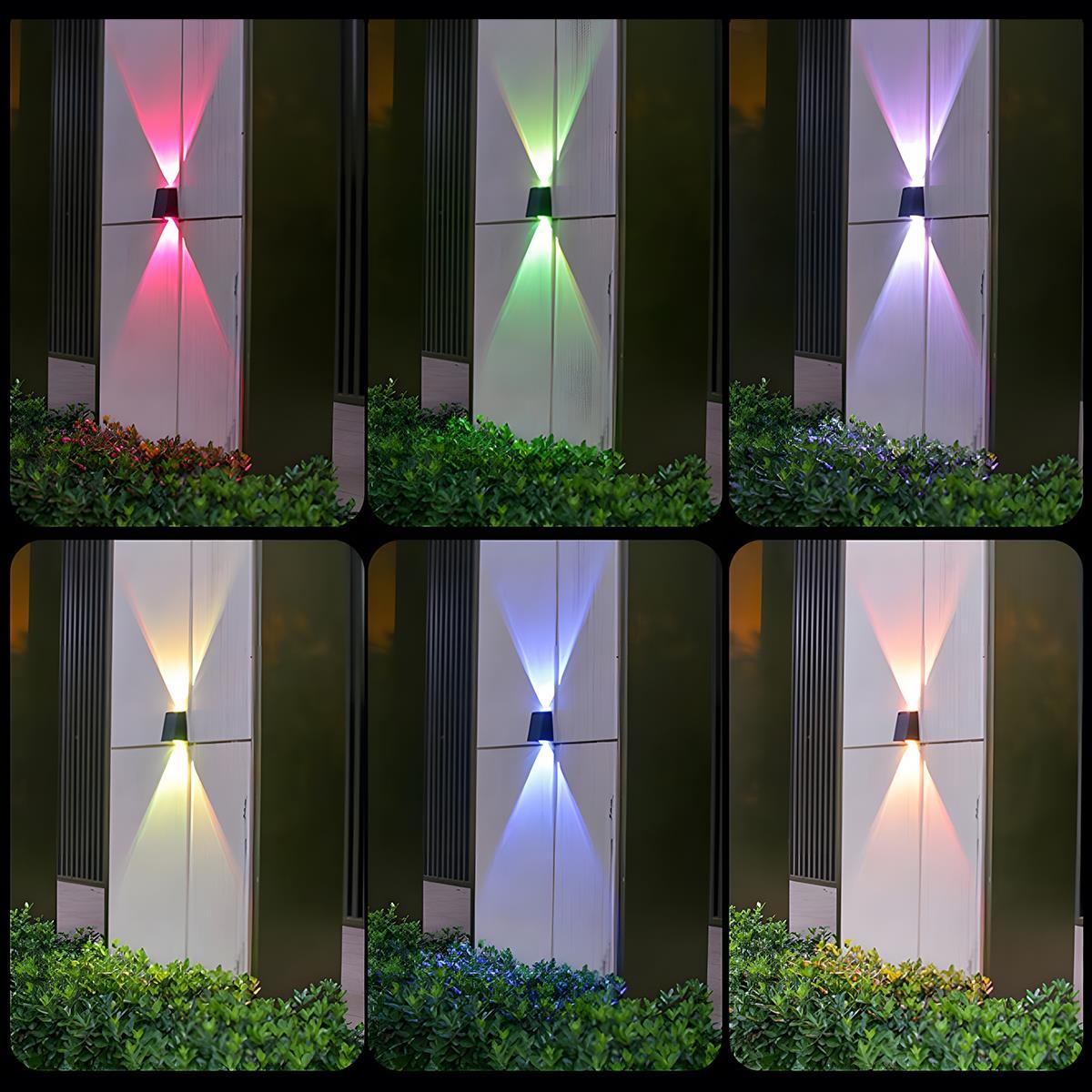 Waterproof Solar Aircraft Outdoor Up and Down Exterior Wall Washer Lights