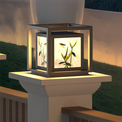 Waterproof Enamel Ice Cracked Glass Outdoor Post Lights