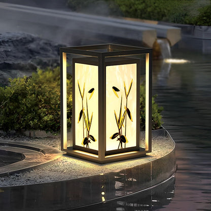 Waterproof Enamel Ice Cracked Glass Outdoor Post Lights