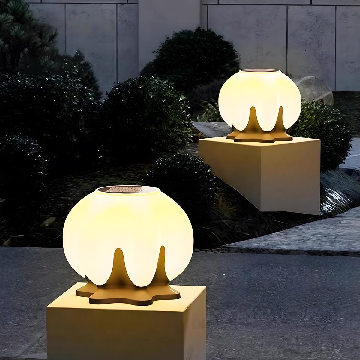 Waterproof Flower LED Outdoor Post Lights
