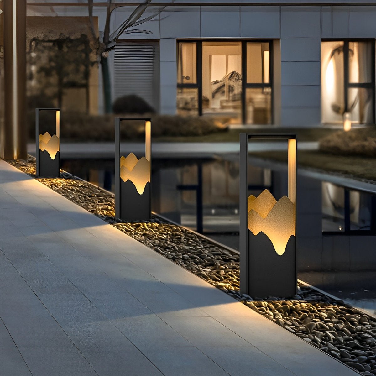 Waterproof LED Mountain Scenery Outdoor Path Lights