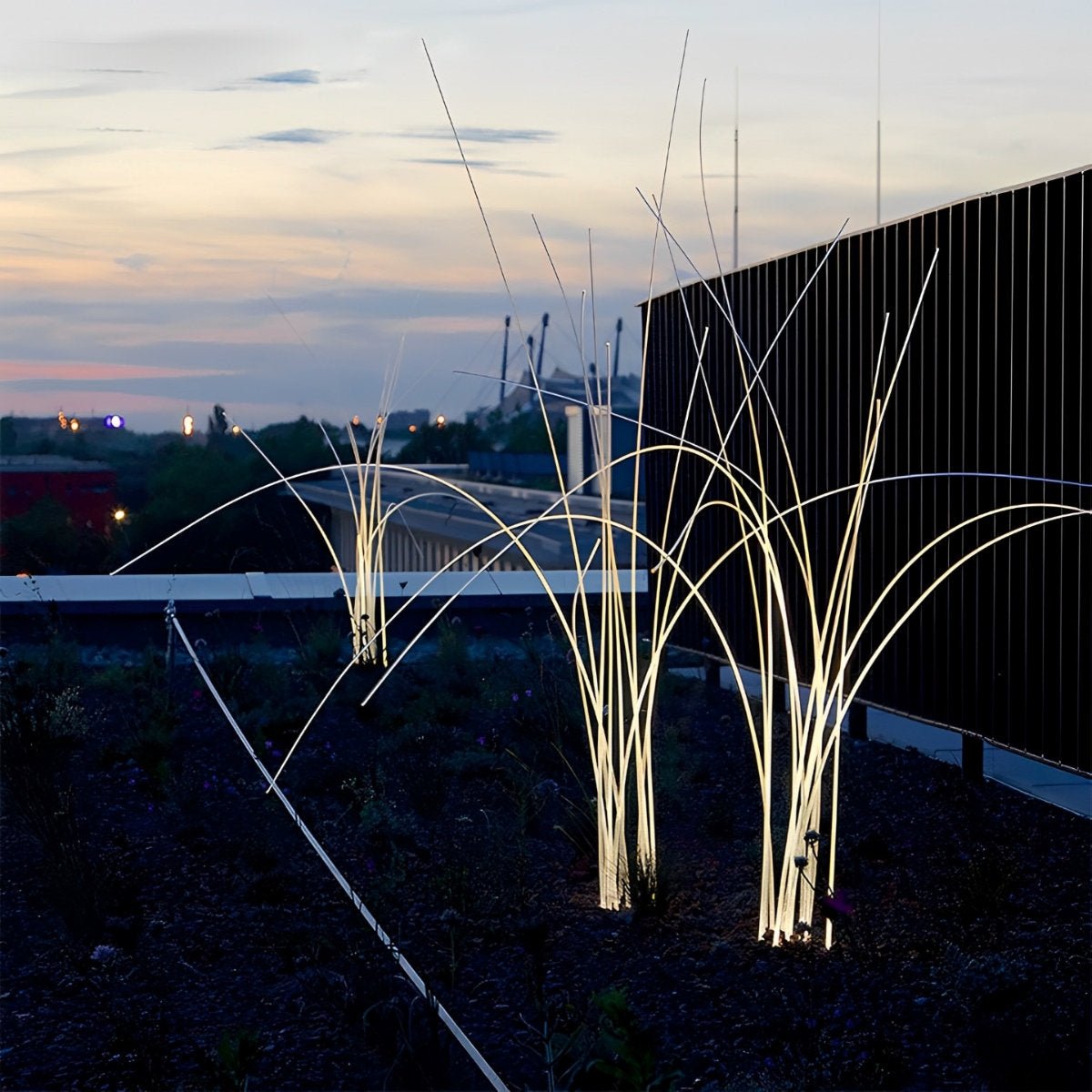 Waterproof LED Reed Fiber Optic Shaped Light Lawn Landscape Light