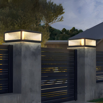 Waterproof Modern Square Outdoor Post Lights Fence Pillar Light