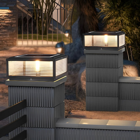 Waterproof Modern Square Outdoor Post Lights Fence Pillar Light