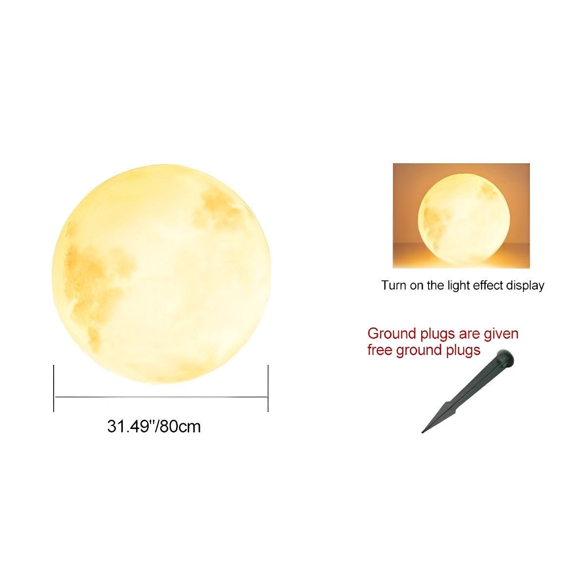 Waterproof Moon Ball Lights Garden Landscape Lawn Lights