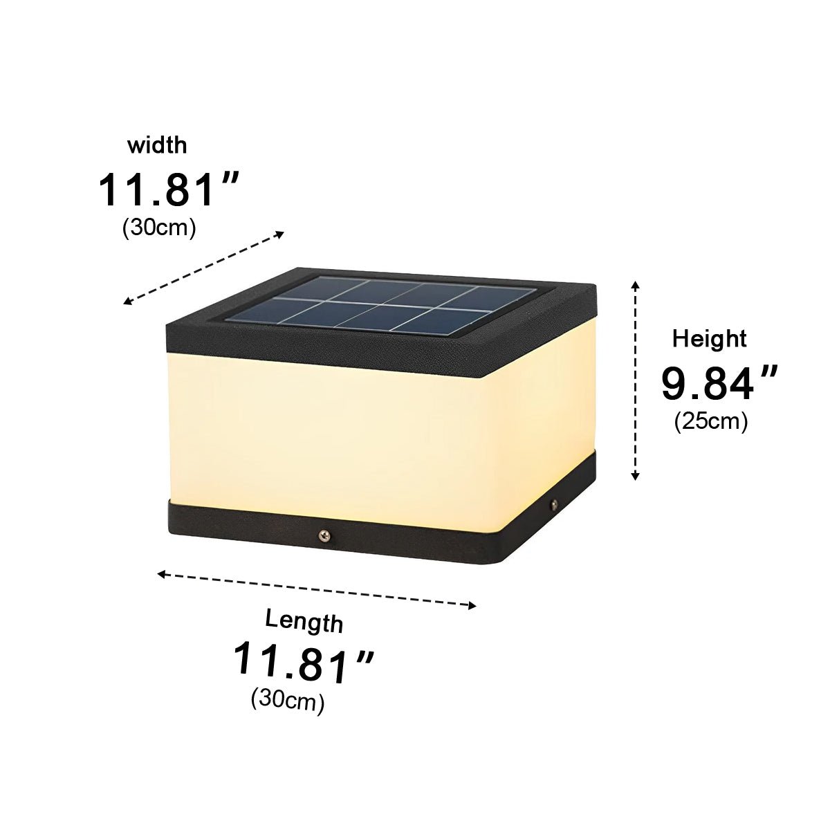 Waterproof Solar Outdoor Square Acrylic Ice Cubes Light