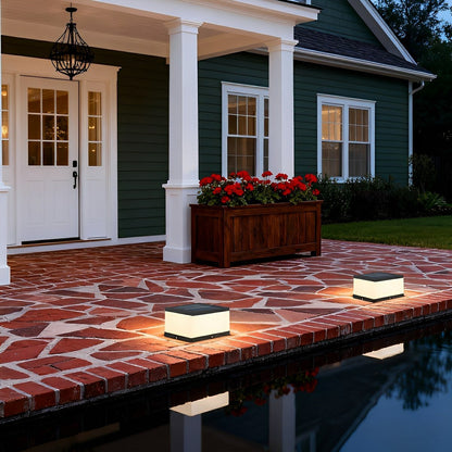 Waterproof Solar Outdoor Square Acrylic Ice Cubes Light