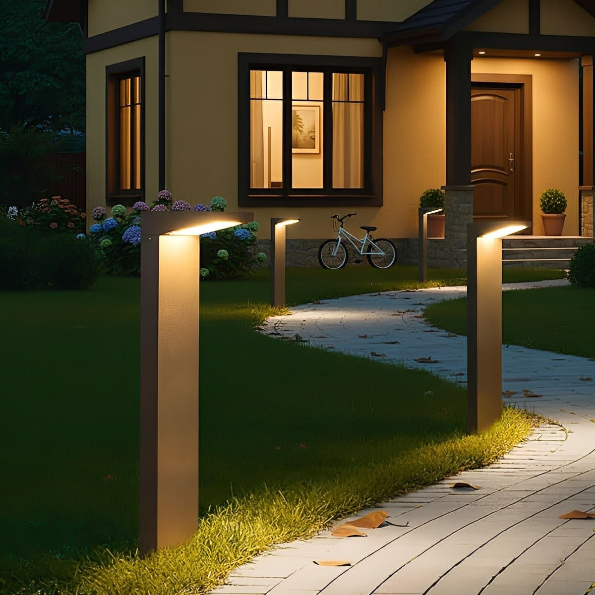 Waterproof Solar Side Standing LED Outdoor Post Lights Pathway Lights
