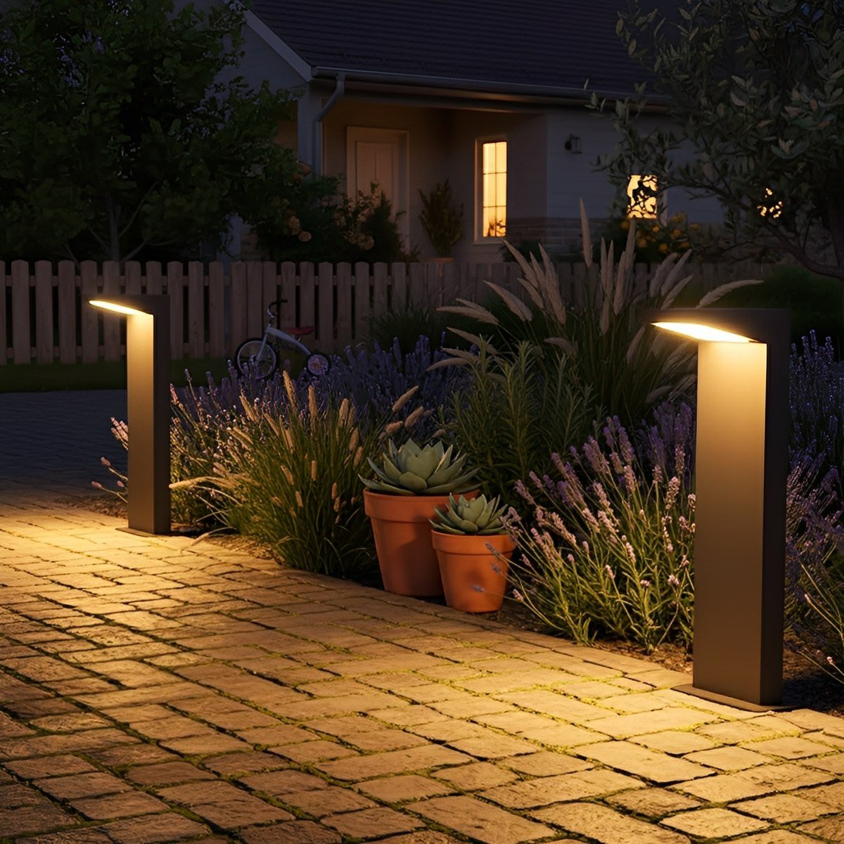 Waterproof Solar Side Standing LED Outdoor Post Lights Pathway Lights