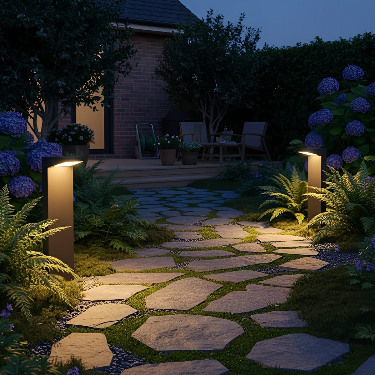 Waterproof Solar Side Standing LED Outdoor Post Lights Pathway Lights