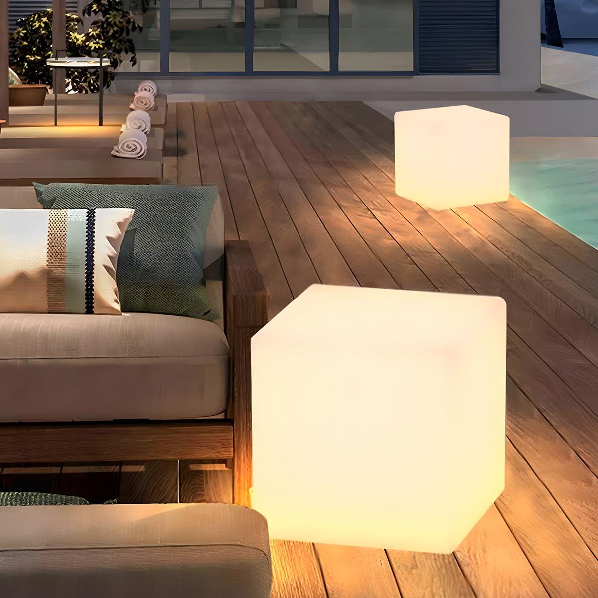 Waterproof Square Cube LED Outdoor Landscape Lighting