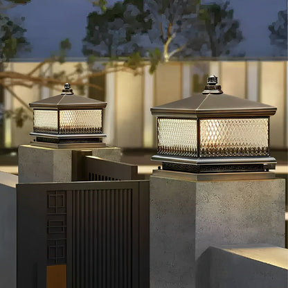 Waterproof Vintage Copper Tower LED Outdoor Post Lights