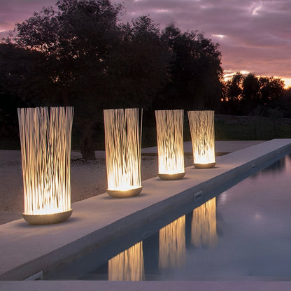 Waterproof Stainless Steel Fiber Optics Fishtail Linear LED Floor Lamp Landscape Light