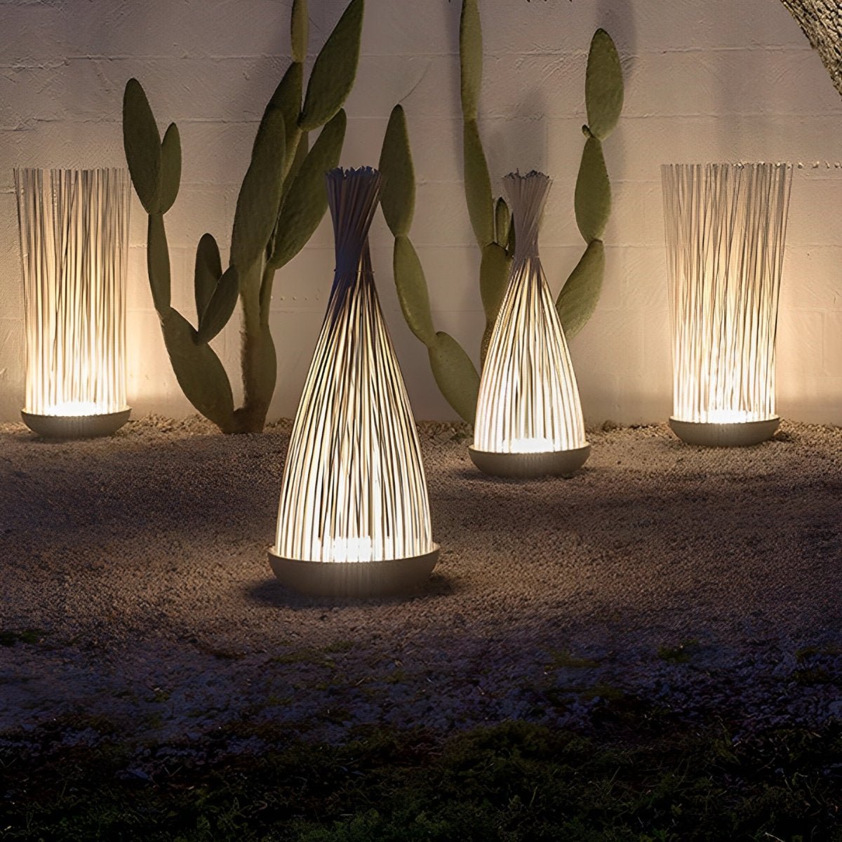 Waterproof Stainless Steel Fiber Optics Fishtail Linear LED Floor Lamp Landscape Light
