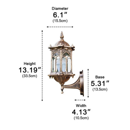 Waterproof Vintage Gazebo LED Outdoor Porch Wall Lights