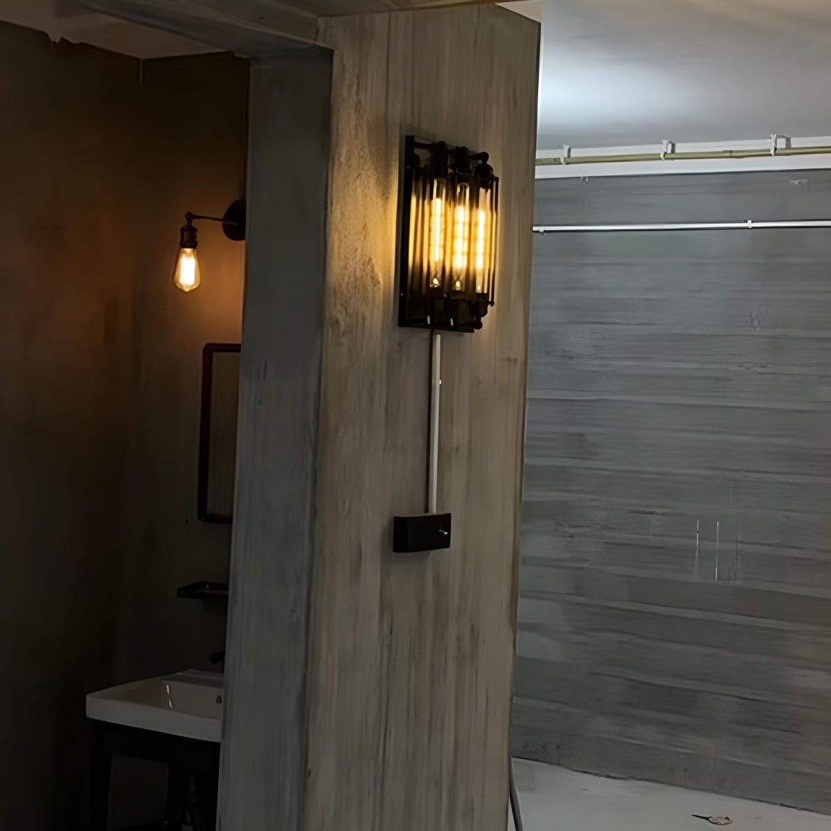 Vintage Industrial Iron Art LED Wall Sconces