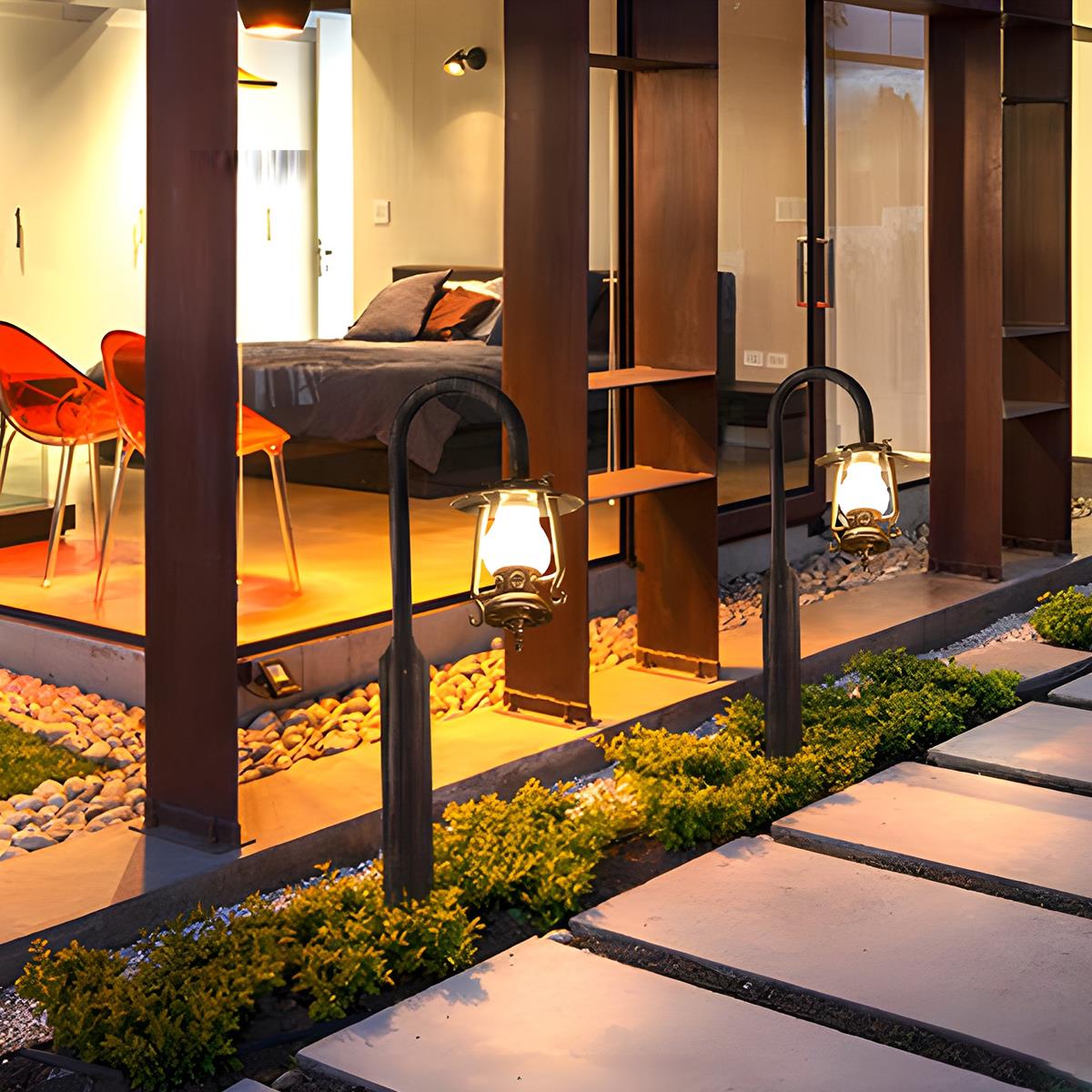 Waterproof Vintage Lantern Outdoor Western Street Lights