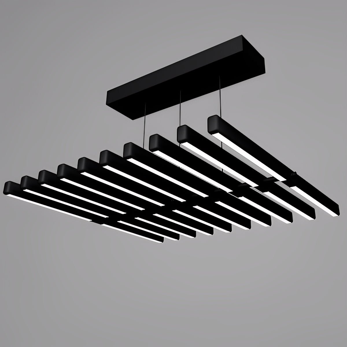 Waves Fishbone Fish Skeleton Strip Stepless Dimming LED Nordic Chandelier Pendant Light