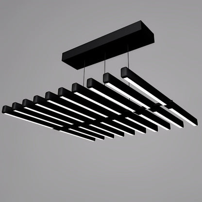 Waves Fishbone Fish Skeleton Strip Stepless Dimming LED Nordic Chandelier Pendant Light