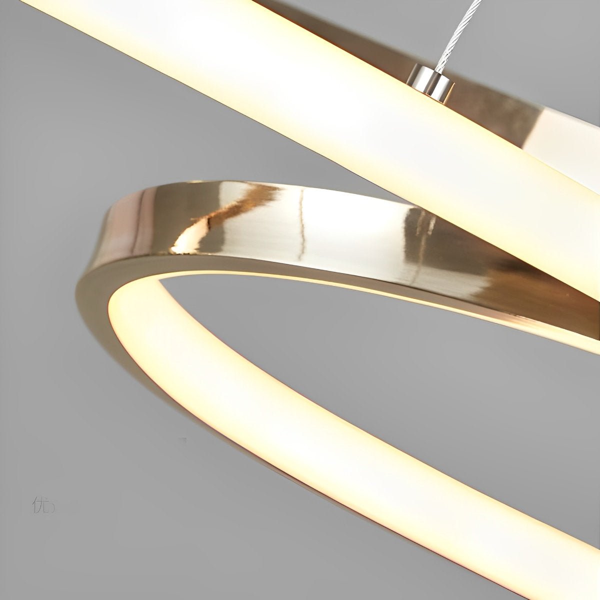 Wavy Double 8-shaped LED Stepless Dimming Modern Minimalist Chandelier