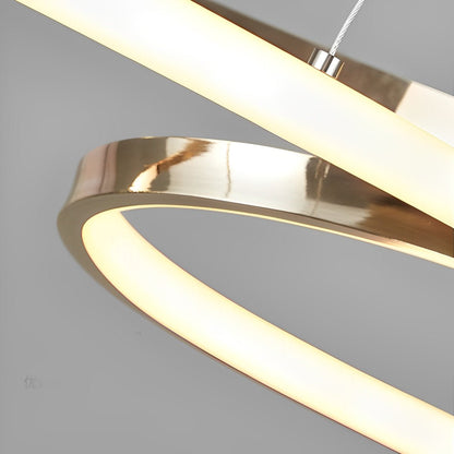 Wavy Double 8-shaped LED Stepless Dimming Modern Minimalist Chandelier