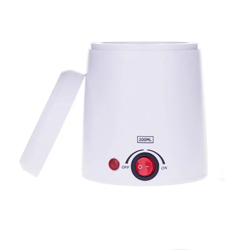 Front view of the WaxEase Professional Wax Melter, showing its compact design and digital temperature control for easy at-home waxing.