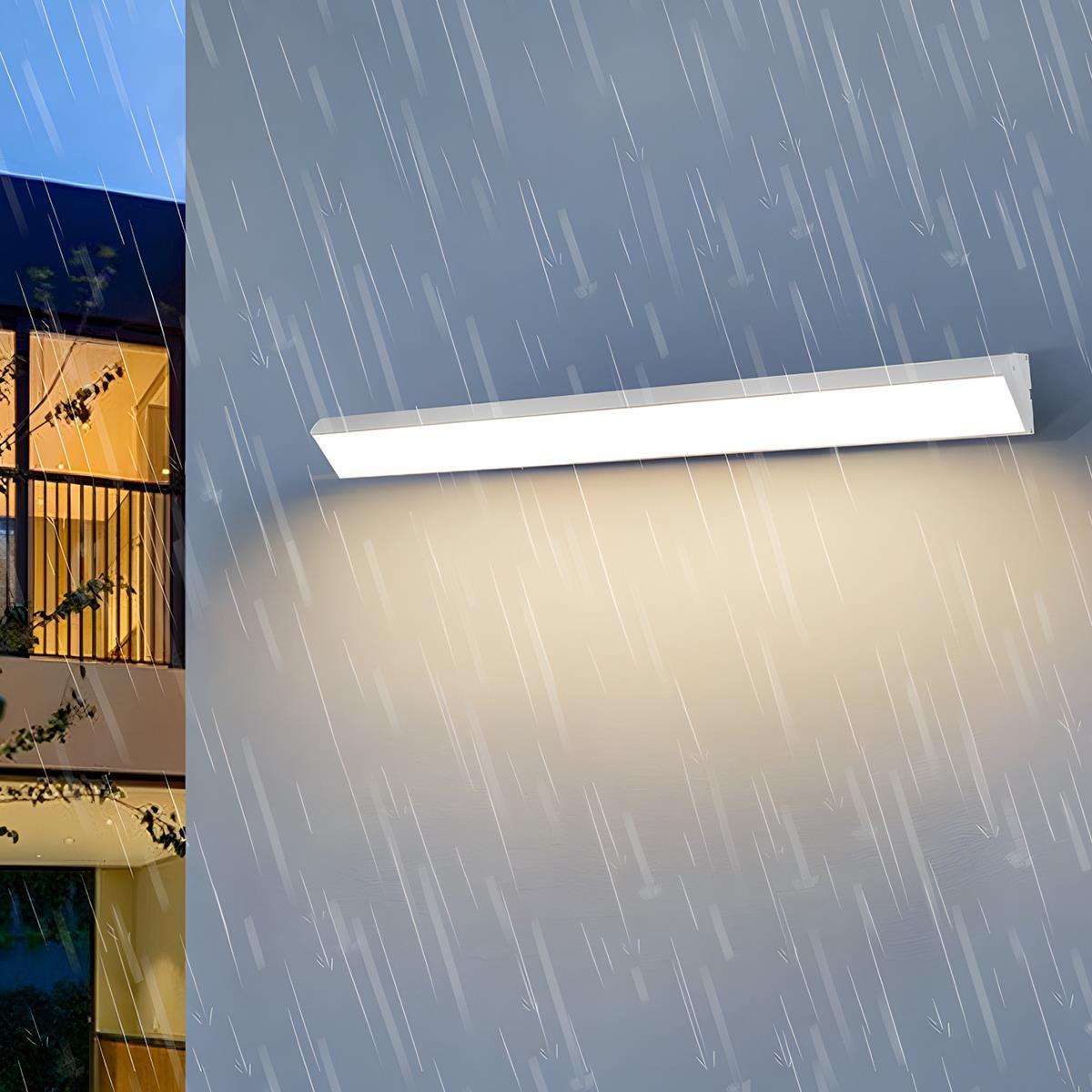 White Waterproof Outdoor LED Strip Lights Porch Light Exterior Wall Lights