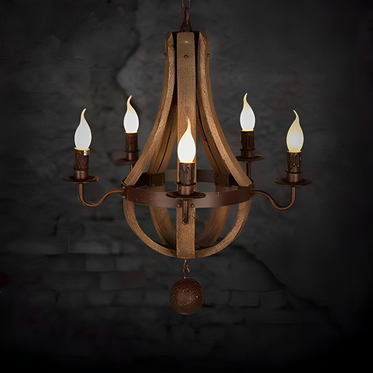 Wood Vintage Rustic Pendant Light LOFT Creative Light