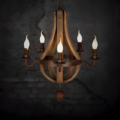 Wood Vintage Rustic Pendant Light LOFT Creative Light