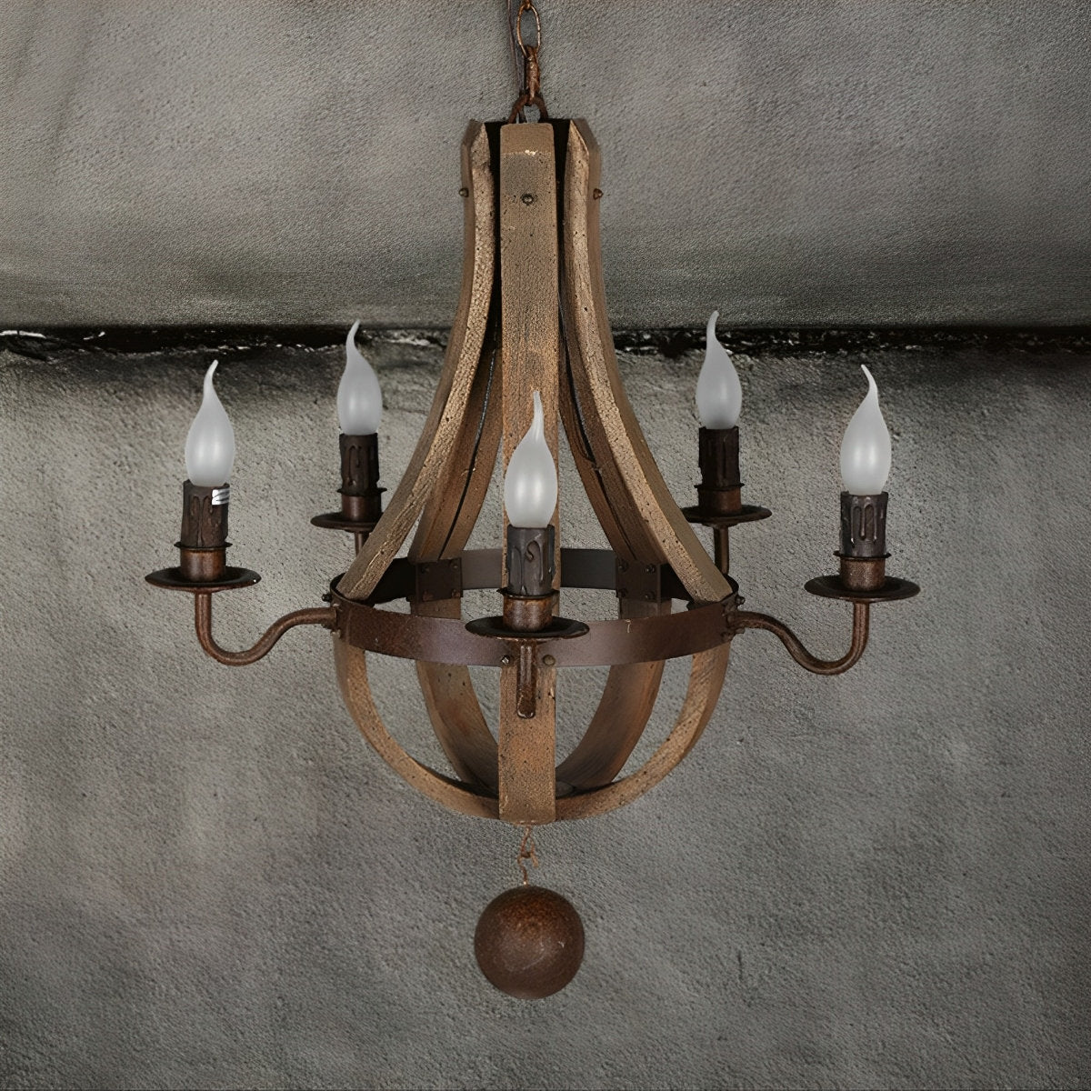 Wood Vintage Rustic Pendant Light LOFT Creative Light